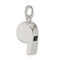 Sterling Silver Polished Whistle Charm Sports Pendant Jewerly 22mm x 10mm